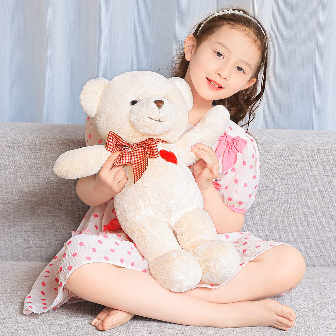Yeqivo Small Teddy Bear Cute Teddy Bear Stuffed Animals, Teddy Bear Plush Toy For Girls Girlfriend, Teddy Bear Doll Gifts For Va