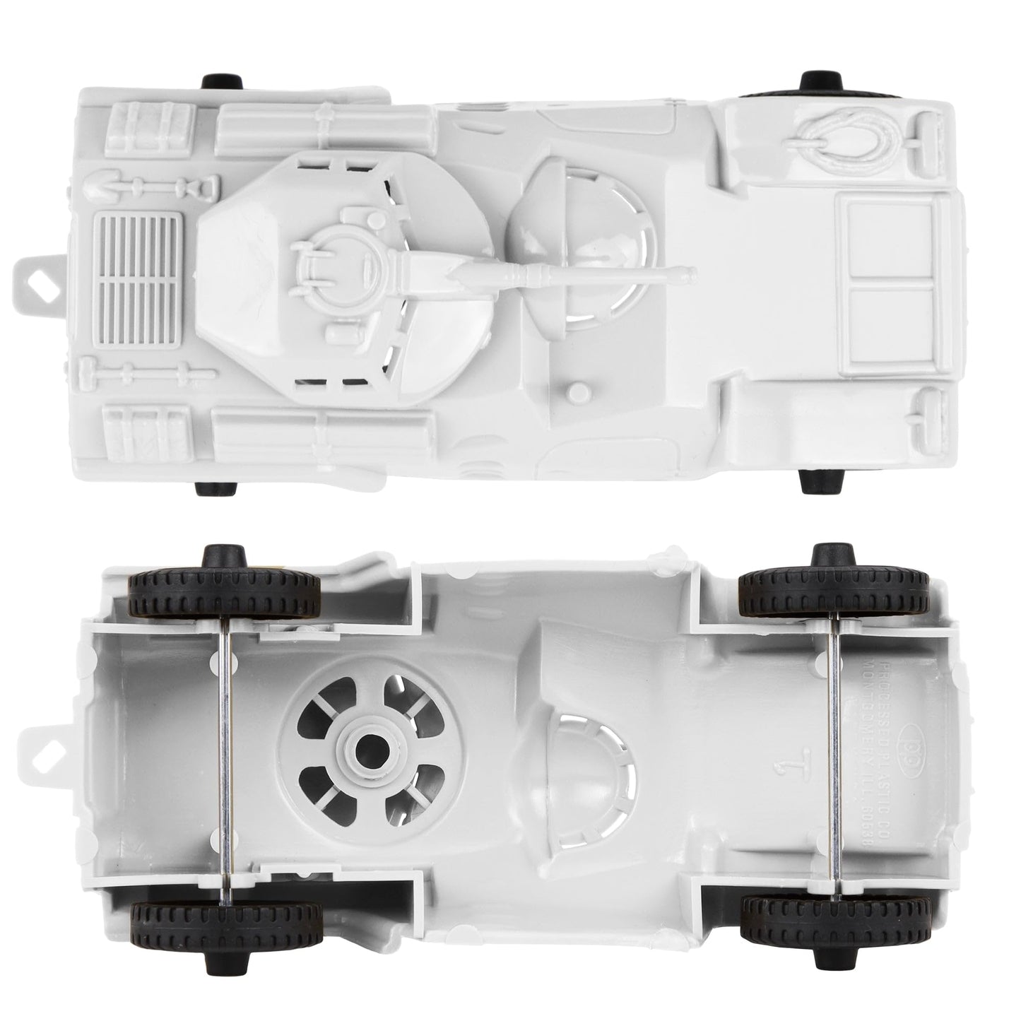 TimMee RECON PATROL Armored Cars - White Plastic Army Men Scout Vehicles