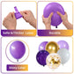 Jobkoo Purple White 60Pcs Balloon Set For Girls Birthday, Princess Themed With Gold Confetti, 12-Inch Latex Balloons For Baby Sh