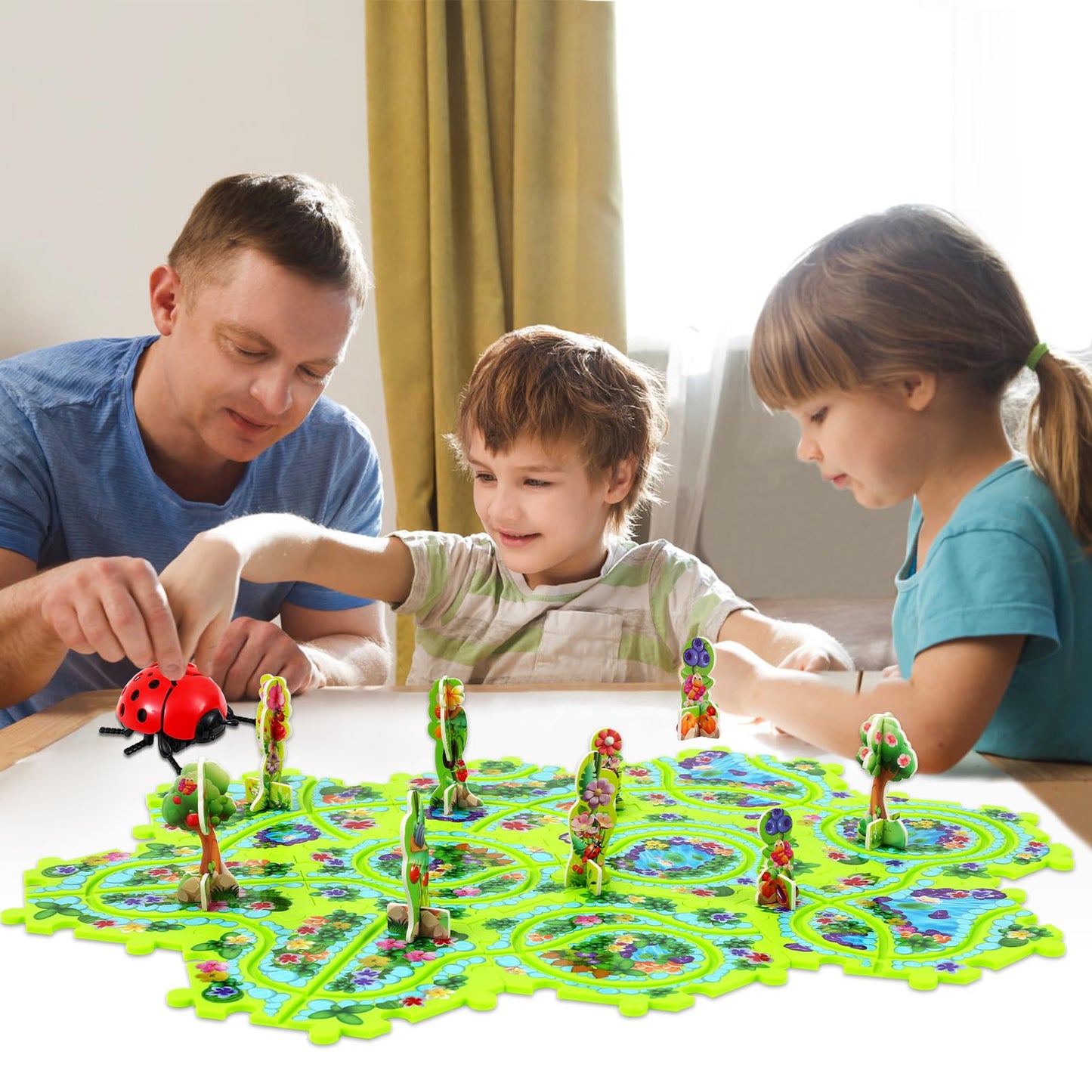 10Pcs Puzzle Racer Kids Car Track Set, Cars Toys For Toddlers, Puzzle Track Car Play Set, Race Tracks For Kids Ages 4-8, Educati