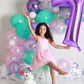 40 Inch Number 7 Balloon, Jumbo Seven Purple Lavender Birthday Decorations, 7 17 27 70 Year Old Balloon, Mylar Foil Balloon Numb