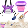 Yooleetc 4Pcs Beach Toy Mesh Shovel And Mesh Beach Bag Seashell Bag With Foldable Beach Bucket & Shovel,For Sand Filter & Collec