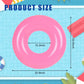 Whaline 4Pcs Pink Inflatable Pool Float Toy Swim Tube Ring Pool Tube for Teen Boy Girl Outdoor Summer Swimming Pool Beach Party Favor Supplies