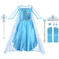 Aomig Elsa Dress Costume, 5Pcs Princess Dress Up, Princess Dress With Accessories, Princess Dress Costumes For Birthday Party Qu