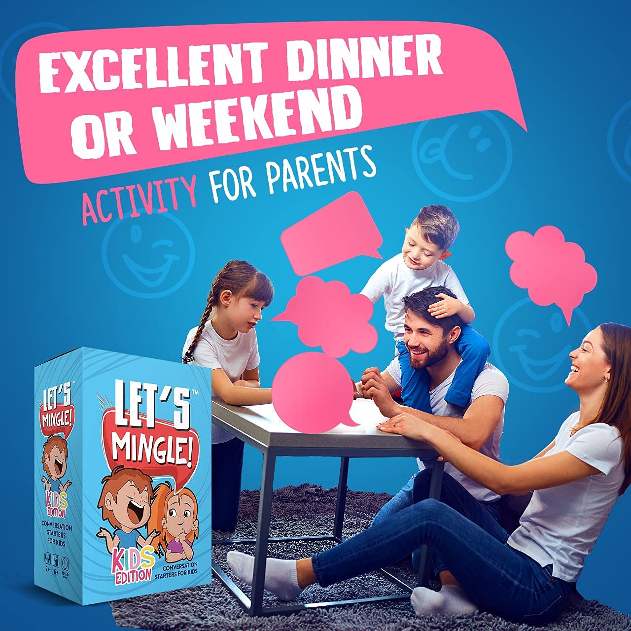 Conversation Cards | Lets Mingle Kids Card Game | Cognitive Behavioral Therapy CBT | Mindfulness Activities | Social Emotional