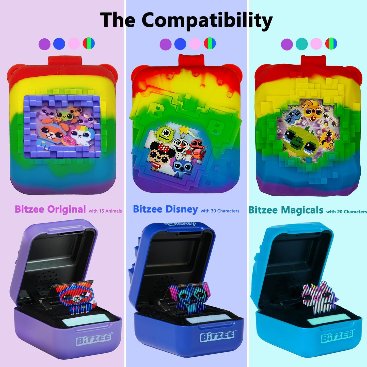 Jchpine Hard Carrying Case And Silicone Cover For Bitzee Interactive Toy Digital Pet, Protective Case For Bitzee Virtual Electro