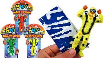 Ja-Ru Parachute Action Figure Toys (3 Toy Assorted Color) Flying Glider Army Men For Kids, Boys & Girls. Outdoor Fun Summer Yard Games. Bulk Party Favors Stocking Stuffers. 2306-3S