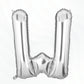 Flyloons Silver W Letter Foil Balloon Alphabets Balloons Perfect for Birthday Decoration Items, Anniversary, Bachelorette, Weddi