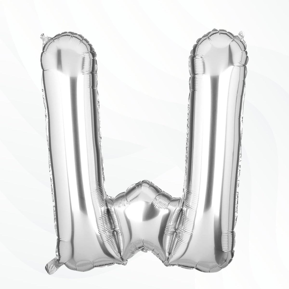 Flyloons Silver W Letter Foil Balloon Alphabets Balloons Perfect for Birthday Decoration Items, Anniversary, Bachelorette, Weddi