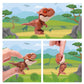 Auksky 6 Pack Dinosaur Action Figures With Movable Mouths, Fun Snap Squad Dino Toys For Kids 3 And Up, Dinosaur Figure Chomp Toy