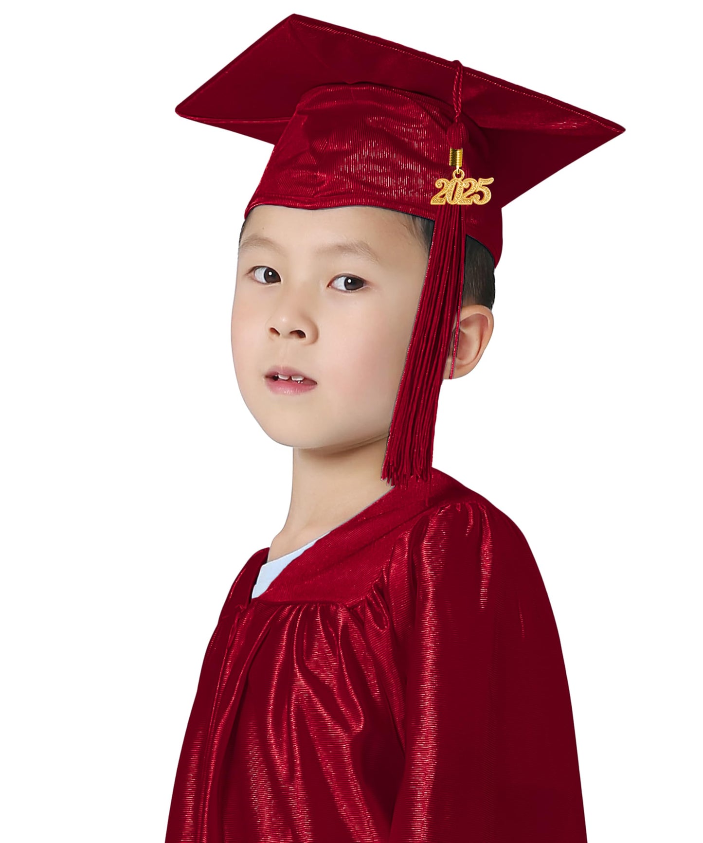 GraduatePro Kindergarten Graduation Cap and Gown Package Class of 2025 for Kids with Stole Certificate as Party Gift Maroon 30
