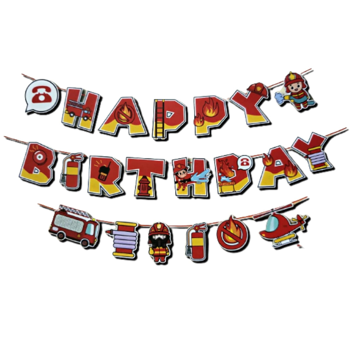 Atpata Funky Fire Engine Fire Fighter Truck Balloons Fire Brigade Theme Fire Van Birthday Party Balloons & Decorations (Fire Bir
