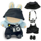 17cm Light Purple Outfit Set (Doll Not Included) - Bucket Hat  Overalls Shorts  Mini Camera & Shoes  Cute Style for 17cm Doll Dress-up (Black SC)