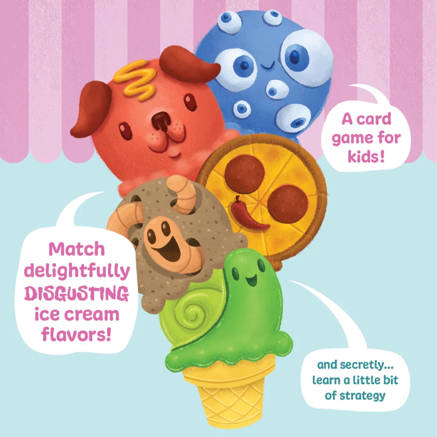 Exploding Kittens Ice Cream Matching Game - 2-5 Players, Ages 4+, Cardstock, Fun Family Card Game