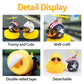 Wonuu Rubber Duck Car Ornaments Yellow Duck Car Dashboard Decorations Cool Glasses Duck With Propeller Helmet (White Smile-Yello