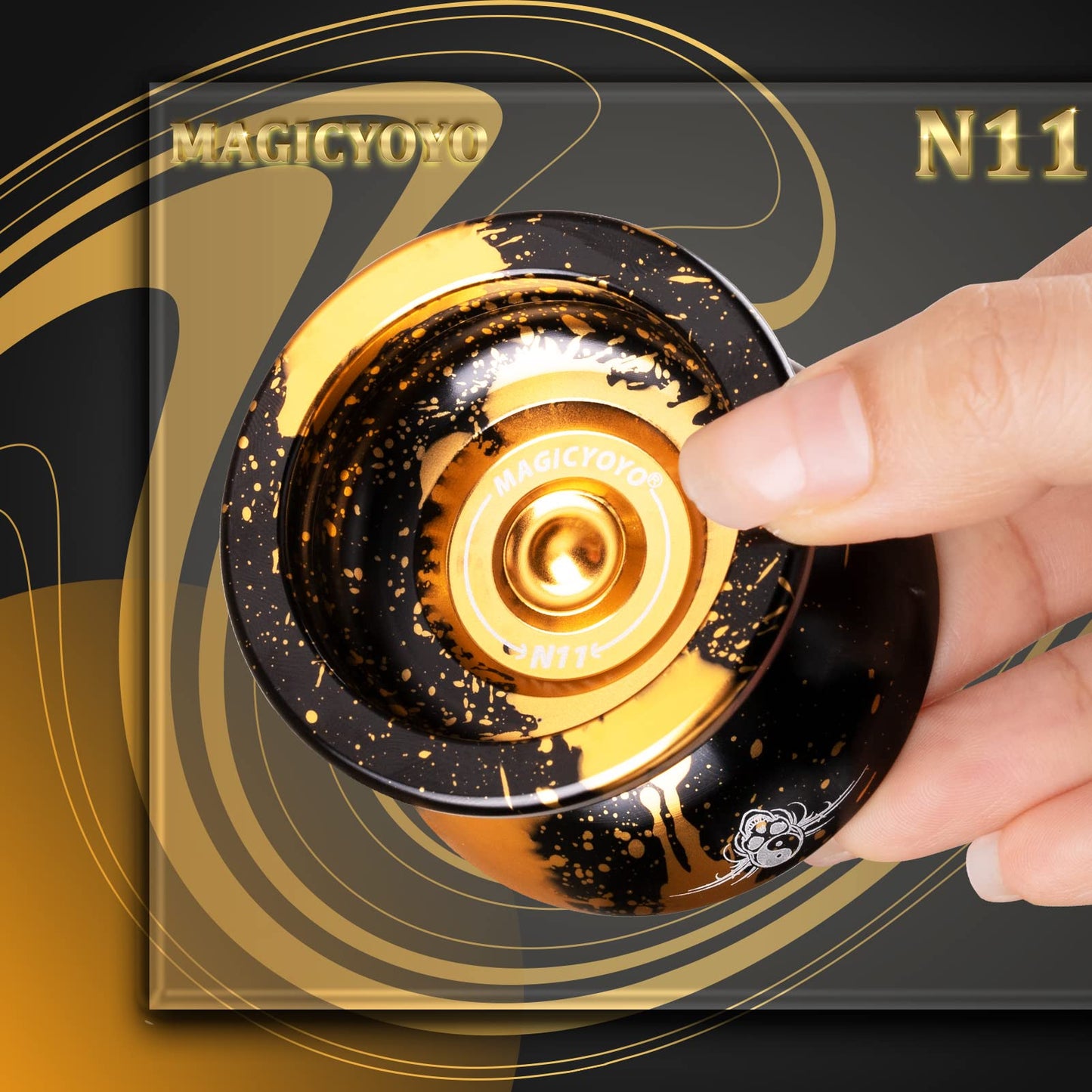 Magicyoyo Pack Of 3 Dual Purpose Yoyos- N11 Responsive& Unresponsive Yoyo With Bearing For Advanced + Bearing Tool + 3 Bags +18