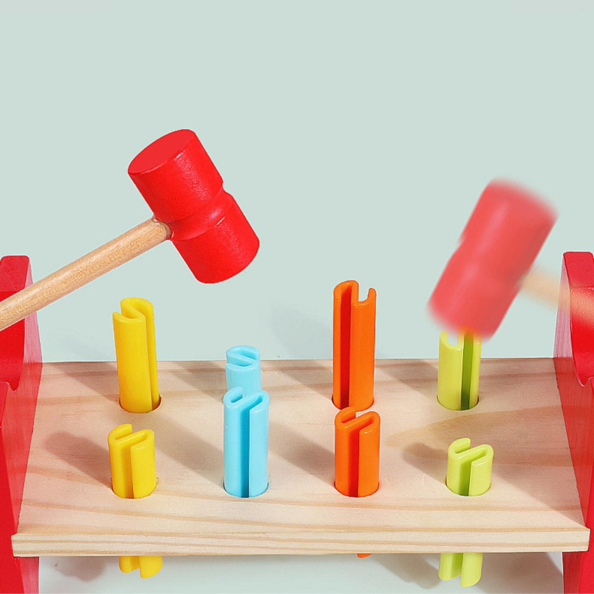 Fashion My Day Pounding Bench Wood Toy Early Learning Development Game For Kids Boys Girls