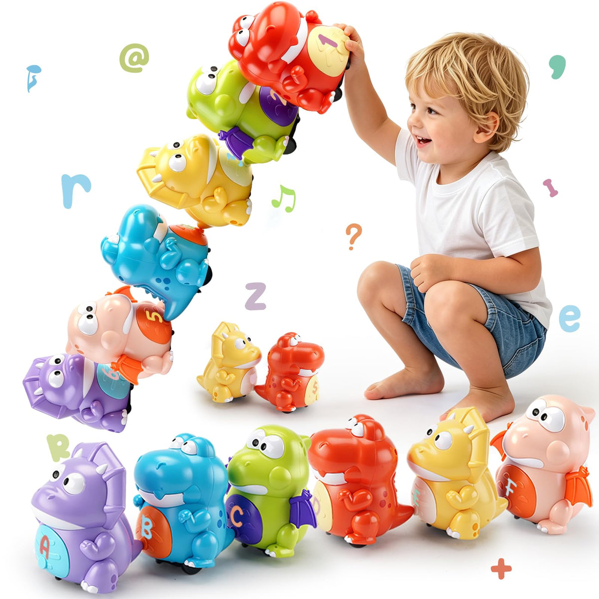 Covriina Dinosaur Magnetic Number Train Set for Toddlers 13