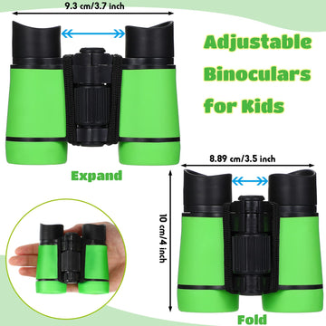 6 Pack Kids Binoculars Shock Proof Toy Binoculars Set For Age 6 Years Boys Girls Hunting Folding Small Telescope Birthday Gifts Bird Watching Educational Learning Camping Outdoor (Fresh Colors)