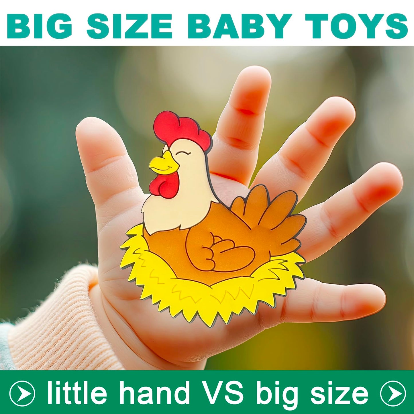 Cute Fridge Magnets for Toddlers 1-3, Large Size Refrigerator Magnets for Kids, Durbale Farm Animals Toddler Magnet Toys, Full B