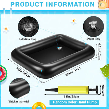 Filltouch Rectangular Inflatable Serving Bar Floating Drink Holder For Pool Inflatable Cup Holders Hot Tub Accessories For Adult