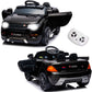 u URideon 12V Ride on Car, Battery Powered Electric Cars for Kids,Remote Control, Music,Black