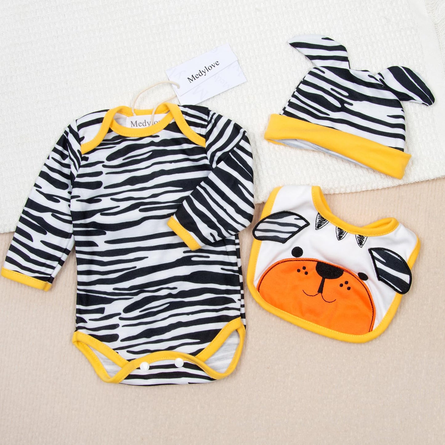 22'' Medylove Reborn Baby Doll Clothes Set Boy For 20- 22 Inch Reborn Doll Tiger Outfit Accessories 5 Pieces