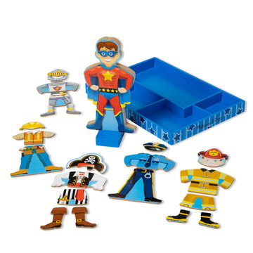 Melissa & Doug Joey Magnetic Wooden Dress-Up Pretend Play Set (25+ Pcs) For Toddlers And Preschoolers Ages 3+