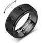 Anxiety Spinner Ring For Men - Stainless Steel Fidget Spinner Ring, Band Cross Thumb Roating Rings For Stress Relief 8Mm Anxiety