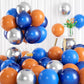 Jobkoo Blue Orange Space Balloons, 55 Pcs Set - Natural Latex Boys' Party Decorations For Birthday, Baby Shower, Wedding And Mor