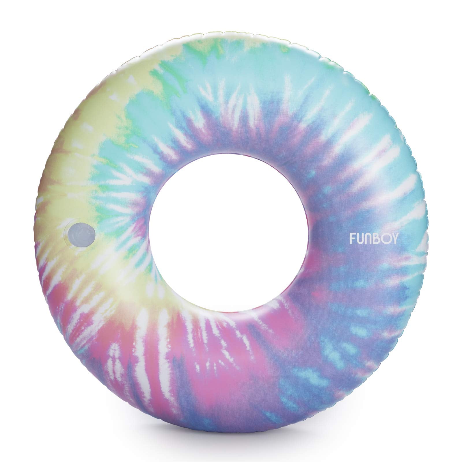 Funboy Giant Inflatable Tie Dye Tube Float, Donut Style Pool Float, Luxury Raft For Summer Pool Parties And Entertainment