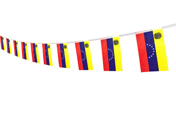 Venezuela Flag Venezuelans Flag,100Feet/76Pcs National Country World Pennant Flags Banner,Party Decorations Supplies For,Bar,Ind