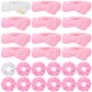 Wavwavw 24 Pcs Sleepover Party Favors Include 12 Bride Bridesmaid Spa Headband 12 Bridesmaid Bride Velvet Scrunchies for Women S