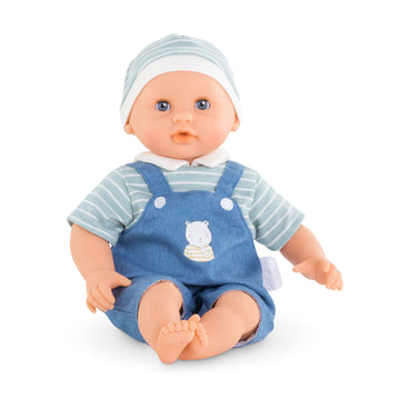 Corolle Bébé Calin Mael Boy Baby Doll - 12' Soft Body Doll With Blue Outfit, Sleeping Eyes That Open And Close, Vanilla Scented, Mon Premier Poupon Collection For Ages 18 Months And Up