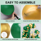 Green And Gold Balloons Arch Garland Kit, 134Pcs Metallic Gold And Dark Green Balloons With Different Size For Birthday, Graduat