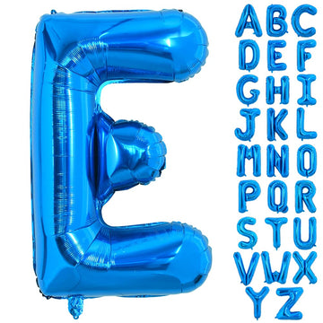Toniful 40 Inch Large Blue Letter E Balloons Giant Alphabet Letter Balloons,Foil Mylar Big Balloons For Birthday Party Anniversa
