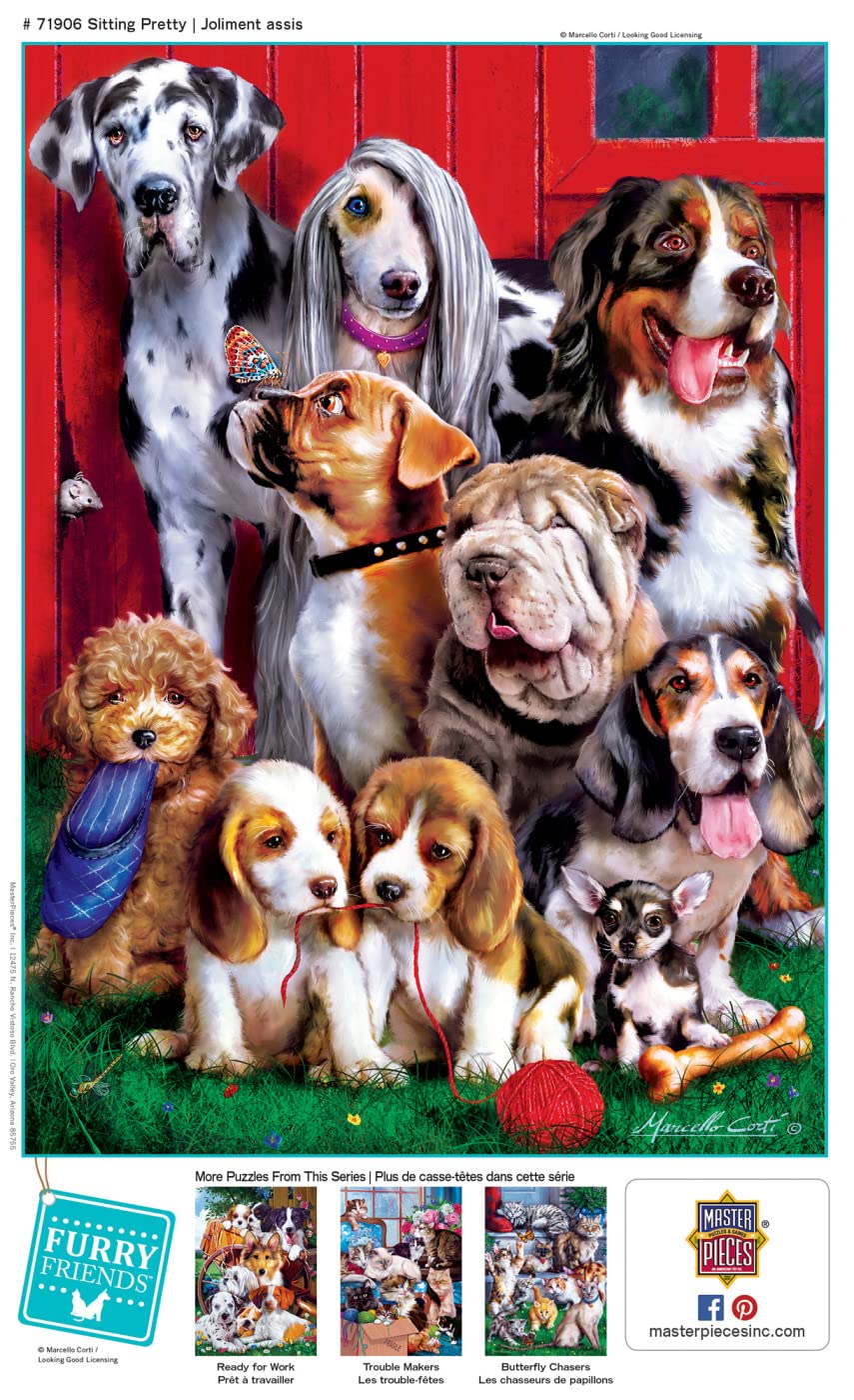Masterpieces 1000 Piece Jigsaw Puzzle For Adults, Family, Or Youth - Sitting Pretty - 19.25'X26.75'