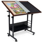 Becko Us Tilting Puzzle Table With Cover Mat, Jigsaw Puzzle Board With 5 Tilt Angle & Height Adjustment, Portable & Movable Tables With Storage For Adults, Easy To Move, For 1500 Piece Jigsaw Puzzles