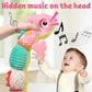LIGHTDESIRE Baby Toys Musical Dinosaur,Infant Stuffed Animal Toys with Crinkle and Rattles,Soft Sensory Toys with Textures for T