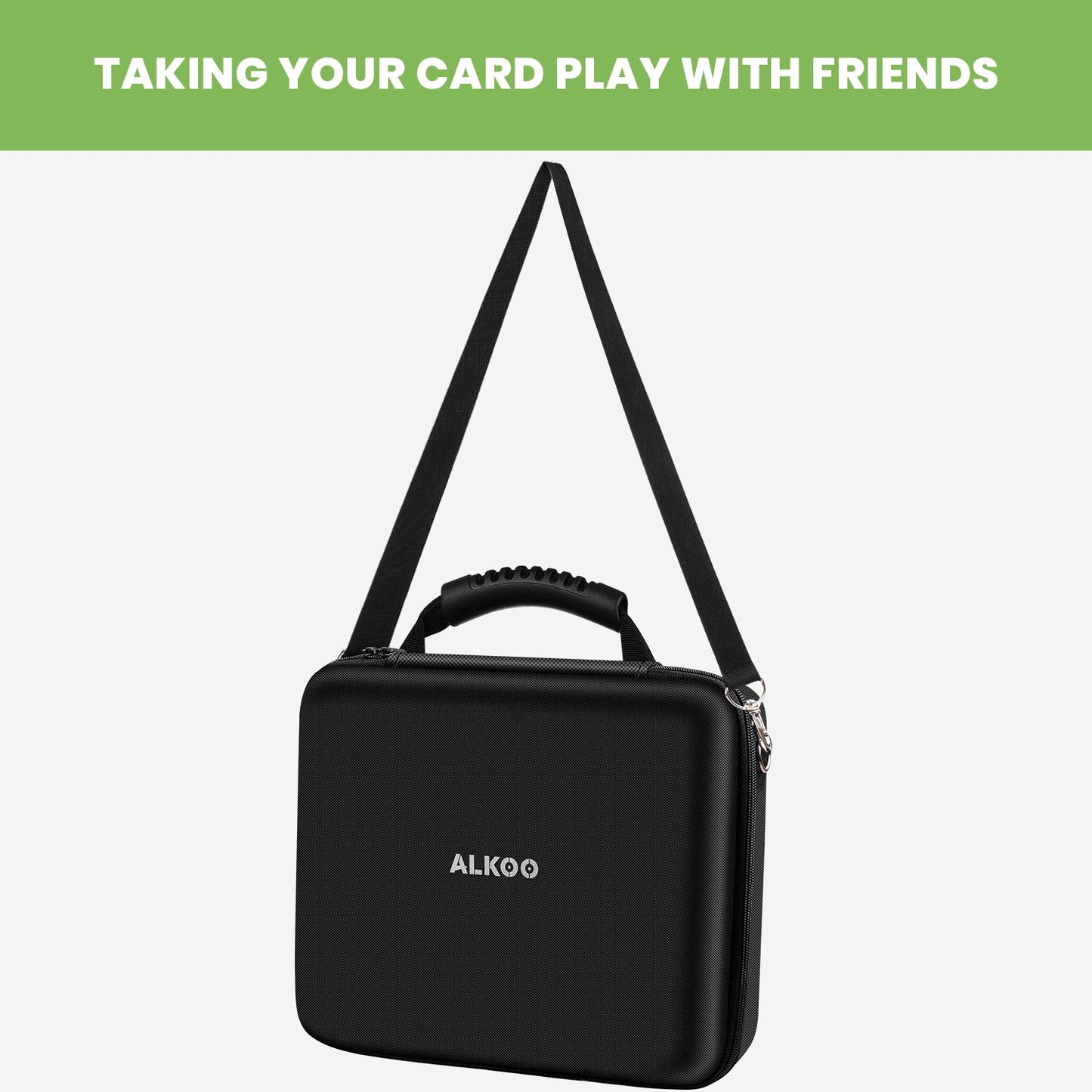 Card Deck Case For Trading Cards, Card Storage Box Holder For Magic The Gathering Booster/For Cards Against Humanity/For Cah Tcg Mtg Commander/For Yugioh/Football/Topps Sports Collectible Cards(Black)
