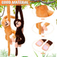 Chivao 2 Pcs Hanging Monkey Stuffed Animal, Hanging Monkey Plush With Hook And Loop Fasteners Hands Stuffed Toy For Birthday Party Favors Decorations, Brown And Khaki(20 Inch)