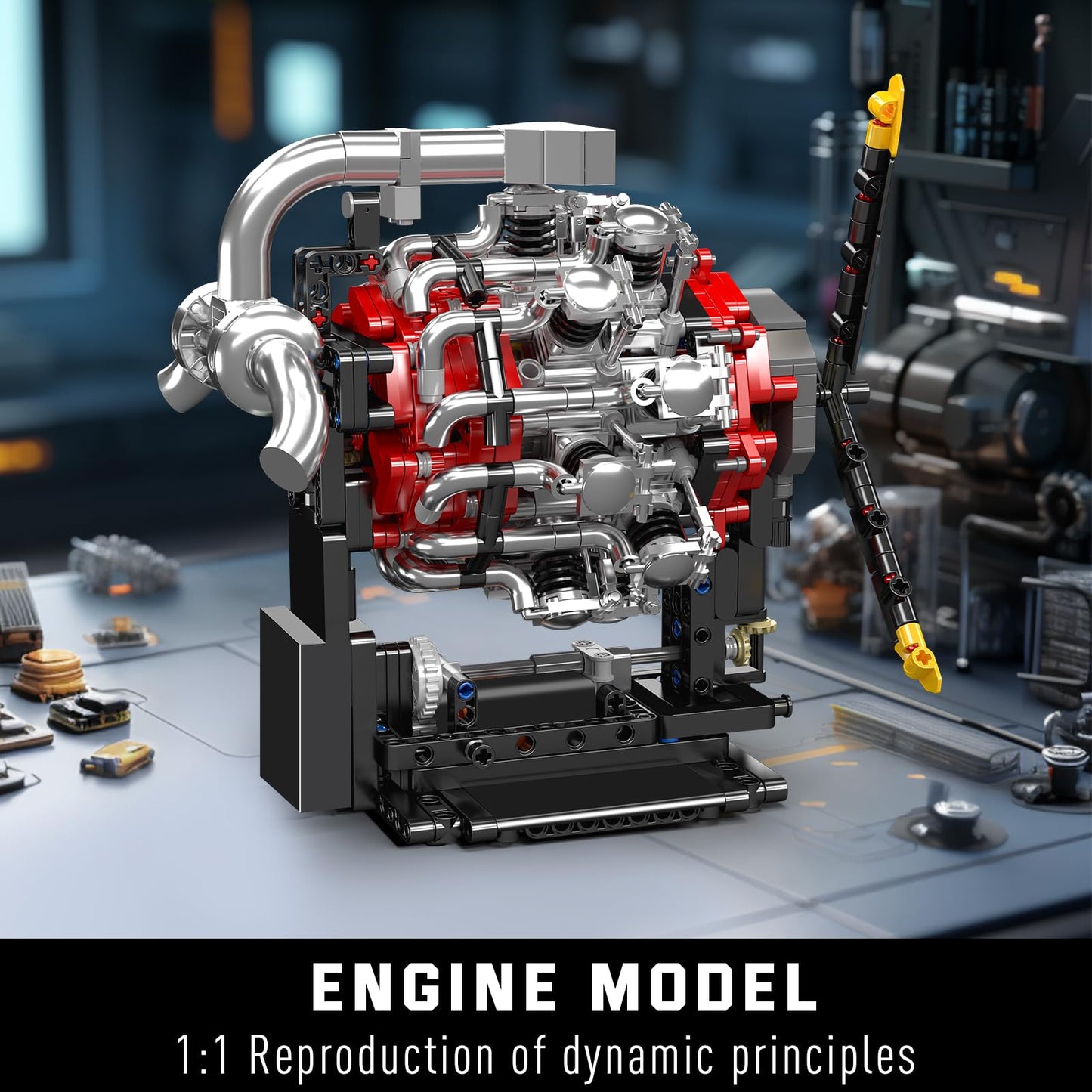 Mould King 10211 Radial Aircraft Engine Building Sets  Intelligent Chip Drive Engine Model Kit That Runs  Build Your Own STEM Model Engine  Gift for Age 14+/mature-themed Collections Enthusiasts (1147+ PCS)
