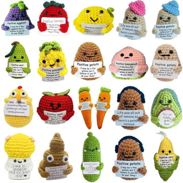 Generic Cute Emotional Support Pickle Plush Toy, 3 Inch Crochet Doll, 21 Pcs Variety, Positive Gifts for Friends Room Decor