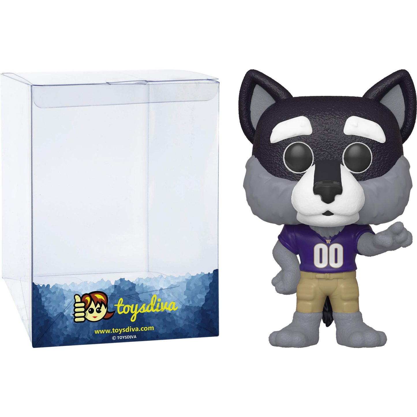H?A?R?R?Y The Husk?Y [Uw]: Fun?Ko P?O?P?! College Vinyl Figure Bundle With 1 Compatible 'Toysdiva' Graphic Protector (003-43280