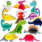 Mocoosy 12 Pieces Dinosaur Party Honeycomb Centerpieces Table Decorations, Dinosaur Birthday Party Supplies Paper Center Piece T