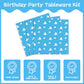 AURORAPARTY 120 Pcs Blue Sky Paper Plates Birthday Party Tableware Set White Cloud Napkins Forks Cartoon Story Party Decorations