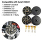 XSYGO 4pcs 13g Brass Wheel Weights with 7mm Wheel Hex Hub Extended Wheel Hubs Adapter for Axial SCX24 AXI90081 AXI00001 AXI00002