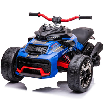 Postack 24V Kids 3 Wheeler Atv Kids Electric Ride On Motorcycle, Battery Powered Kids Electric Vehicle With Bluetooth, Music, Bl