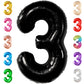 Katchon, Black Number 3 Balloon - Giant, 40 Inch | Black 3 Balloon Number, 3Rd Birthday Decorations For Boys | 3Rd Birthday Balloons, 3 Year Old Birthday Decorations | Third Birthday Decorations Boy