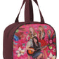 Strong Life Polyester Tiffin Picnic Work School Office Lunch Bag For Kids With Bottle Holder (Purple)